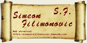 Simeon Filimonović vizit kartica